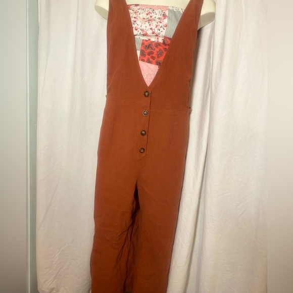 Orange Overalls Juniors Size Large - Picture 2 of 4
